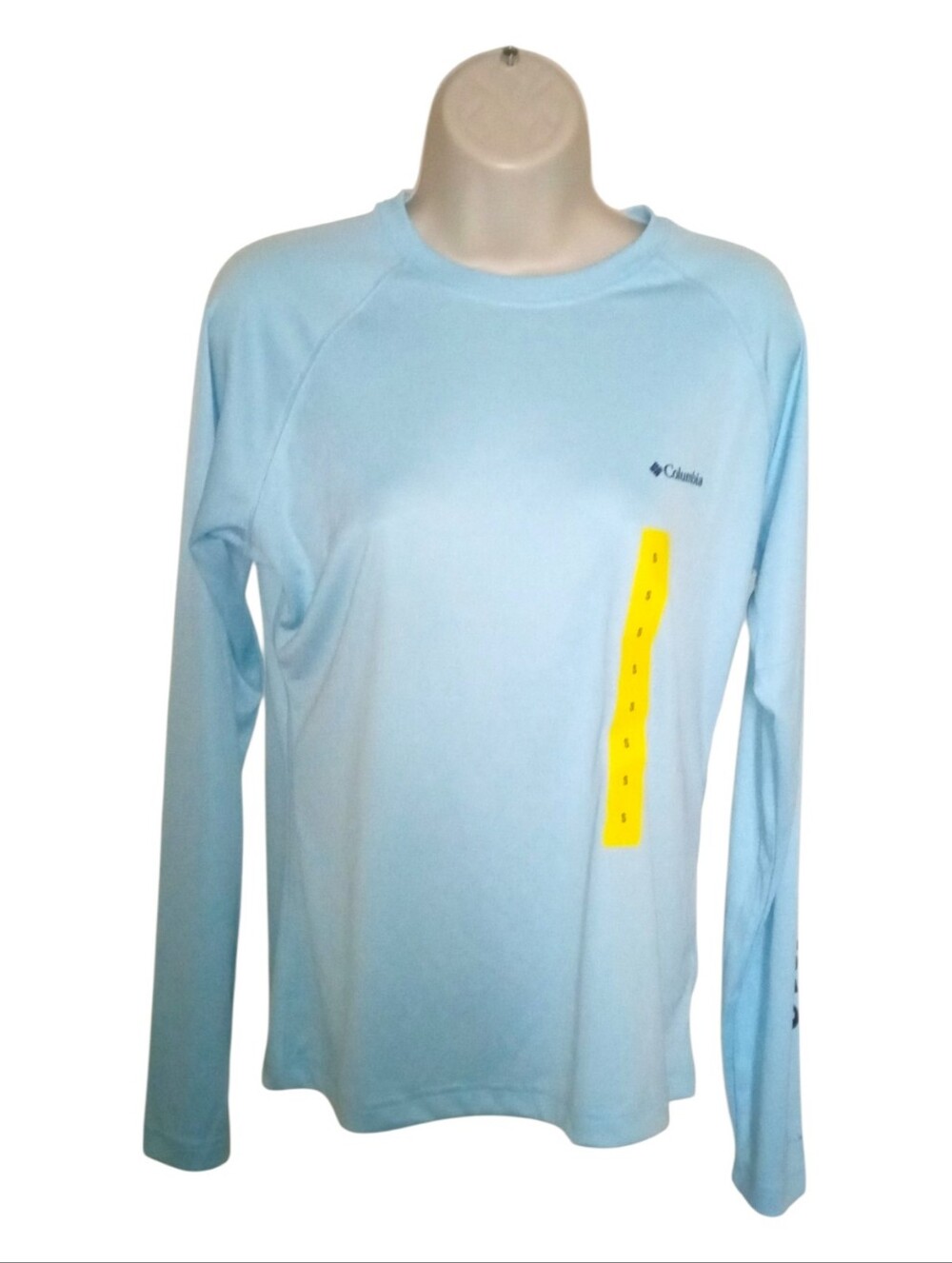 New Columbia Omni Shade Shirt Size Small Spring Blue 50 WPE Regular Fit